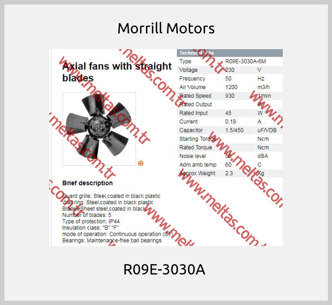 Morrill Motors-R09E-3030A 