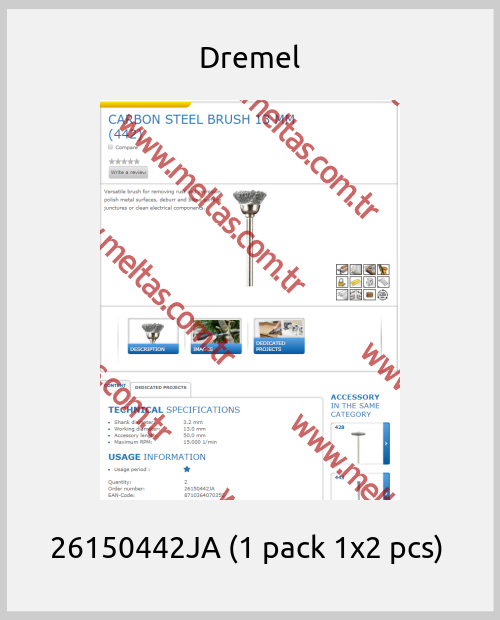 Dremel - 26150442JA (1 pack 1x2 pcs) 