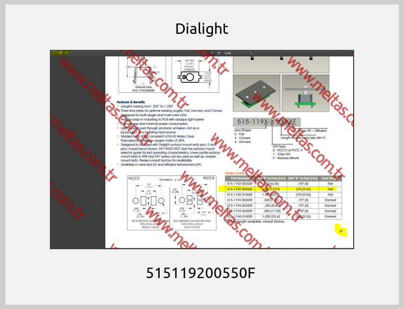 Dialight - 515119200550F 