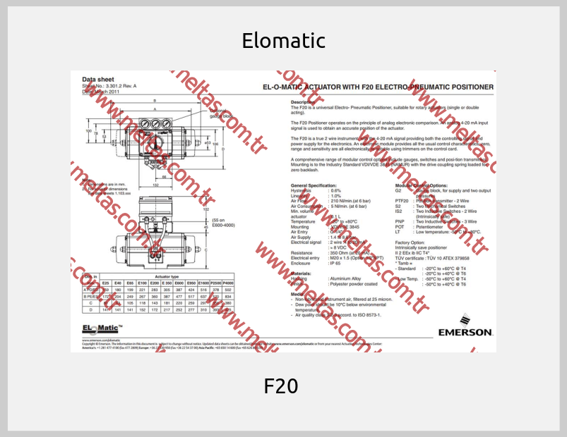 Elomatic - F20 