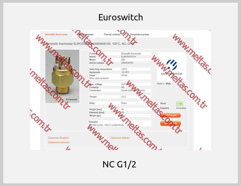 Euroswitch - NC G1/2 