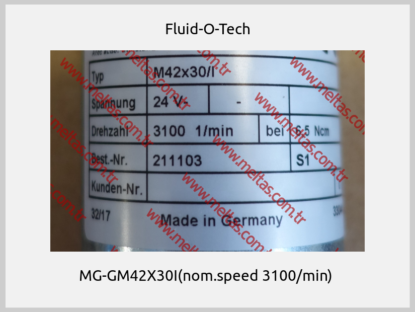 Fluid-O-Tech - MG-GM42X30I(nom.speed 3100/min) 