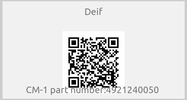 Deif-CM-1 part number:4921240050 