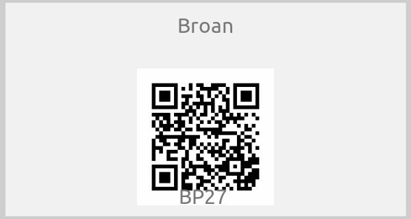 Broan - BP27 