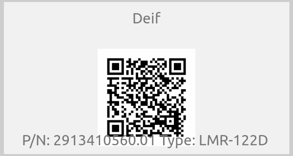 Deif - P/N: 2913410560.01 Type: LMR-122D 