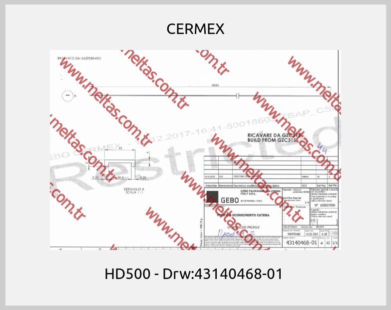 CERMEX-HD500 - Drw:43140468-01 
