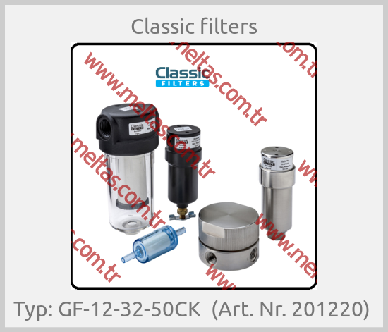 Classic filters-Typ: GF-12-32-50CK  (Art. Nr. 201220) 