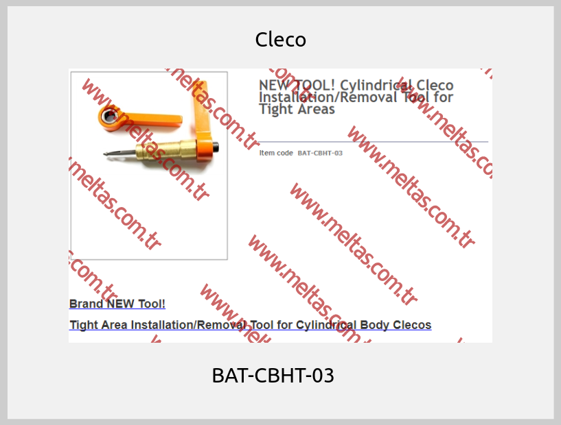Cleco - BAT-CBHT-03 	 