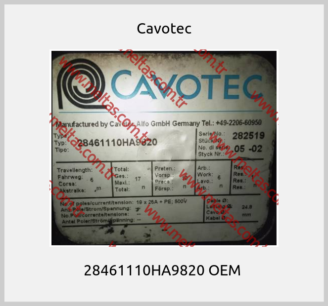 Cavotec - 28461110HA9820 OEM 