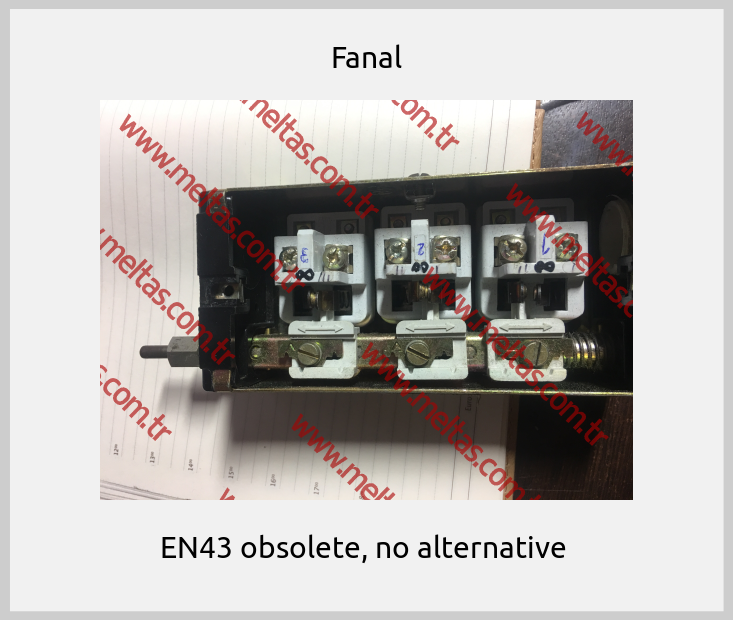 Fanal - EN43 obsolete, no alternative 