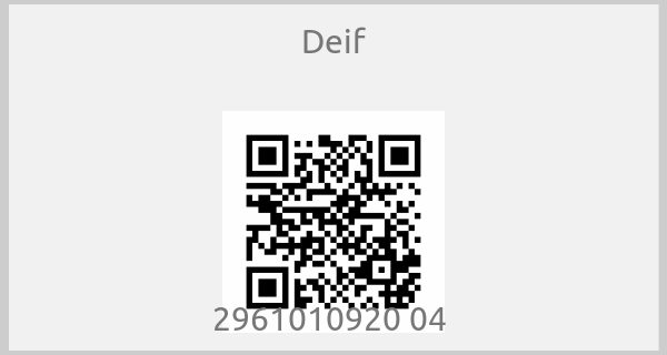 Deif - 2961010920 04 