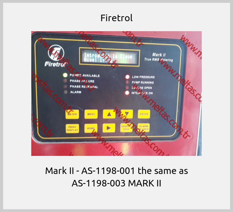Firetrol - Mark II - AS-1198-001 the same as AS-1198-003 MARK II