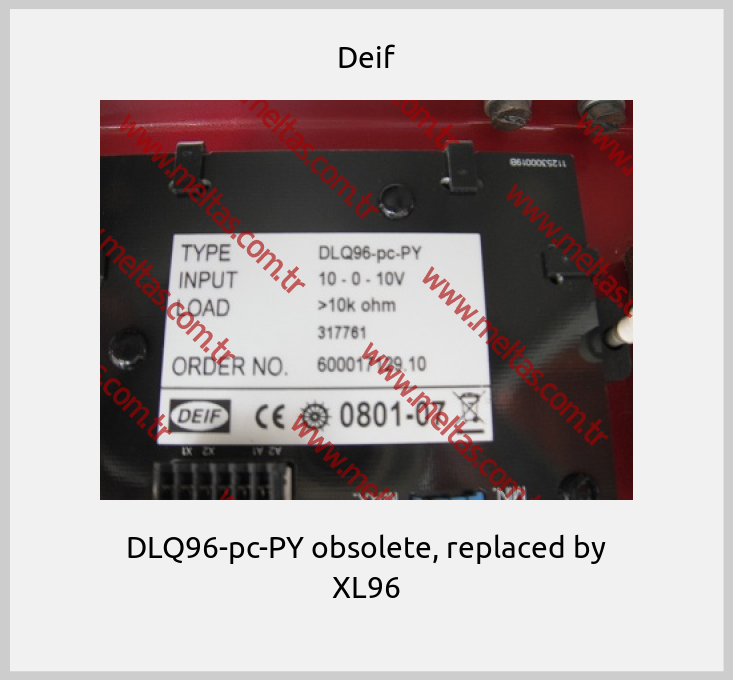 Deif - DLQ96-pc-PY obsolete, replaced by XL96