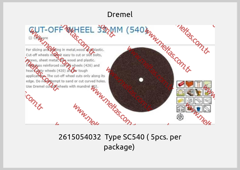 Dremel - 2615054032  Type SC540 ( 5pcs. per package) 