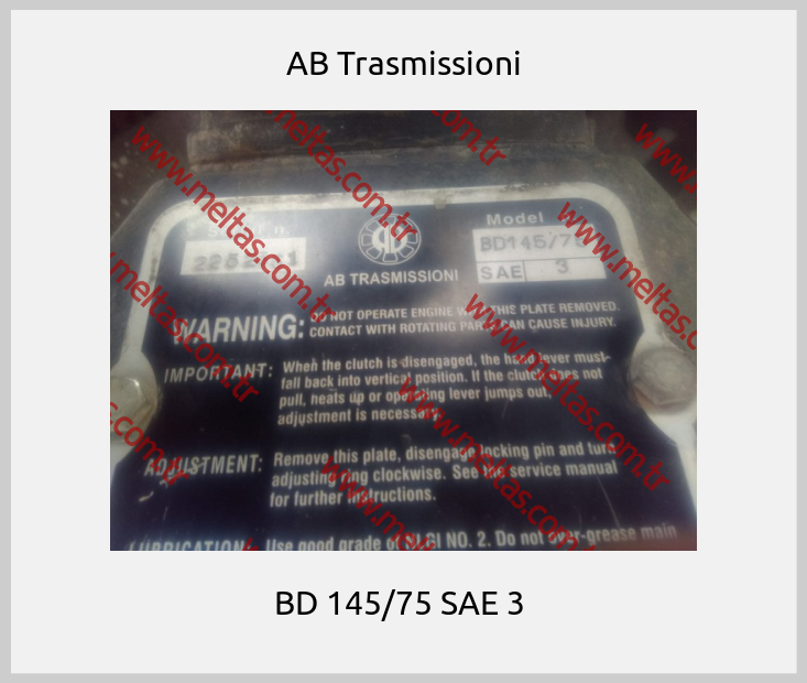 AB Trasmissioni-BD 145/75 SAE 3 