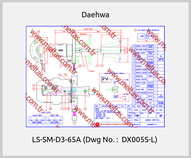 Daehwa - LS-SM-D3-65A (Dwg No. :  DX005S-L) 