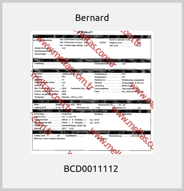 Bernard-BCD0011112 
