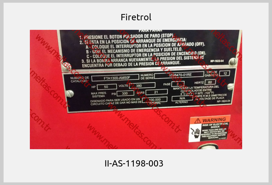 Firetrol -  II-AS-1198-003  
