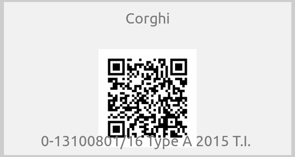 Corghi-0-13100801/16 Type A 2015 T.I. 