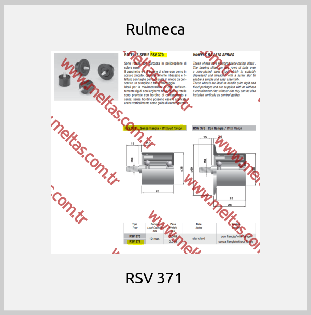 Rulmeca - RSV 371 