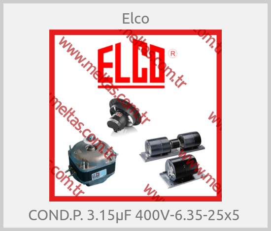Elco - COND.P. 3.15μF 400V-6.35-25x5 