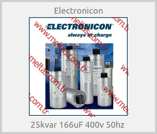 Electronicon-25kvar 166uF 400v 50hz 