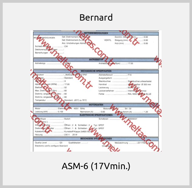 Bernard - ASM-6 (17Vmin.)