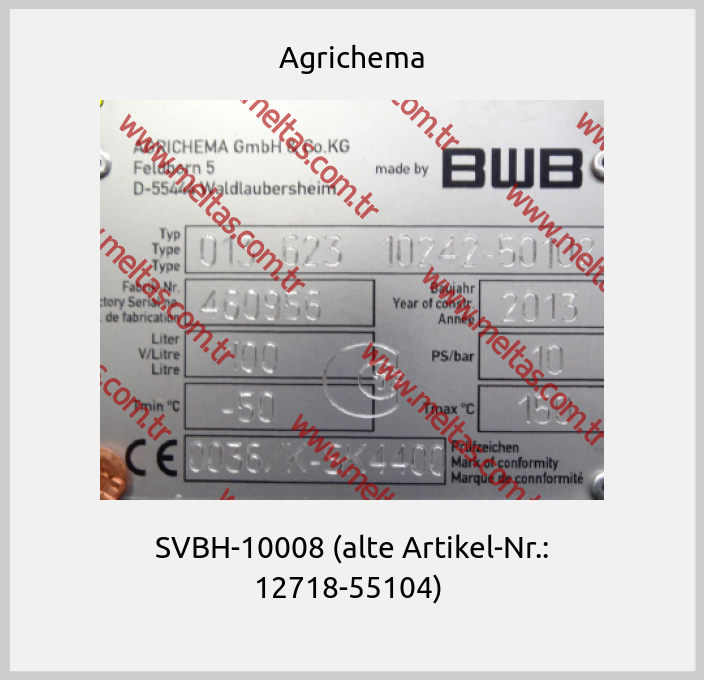 Agrichema-SVBH-10008 (alte Artikel-Nr.: 12718-55104) 