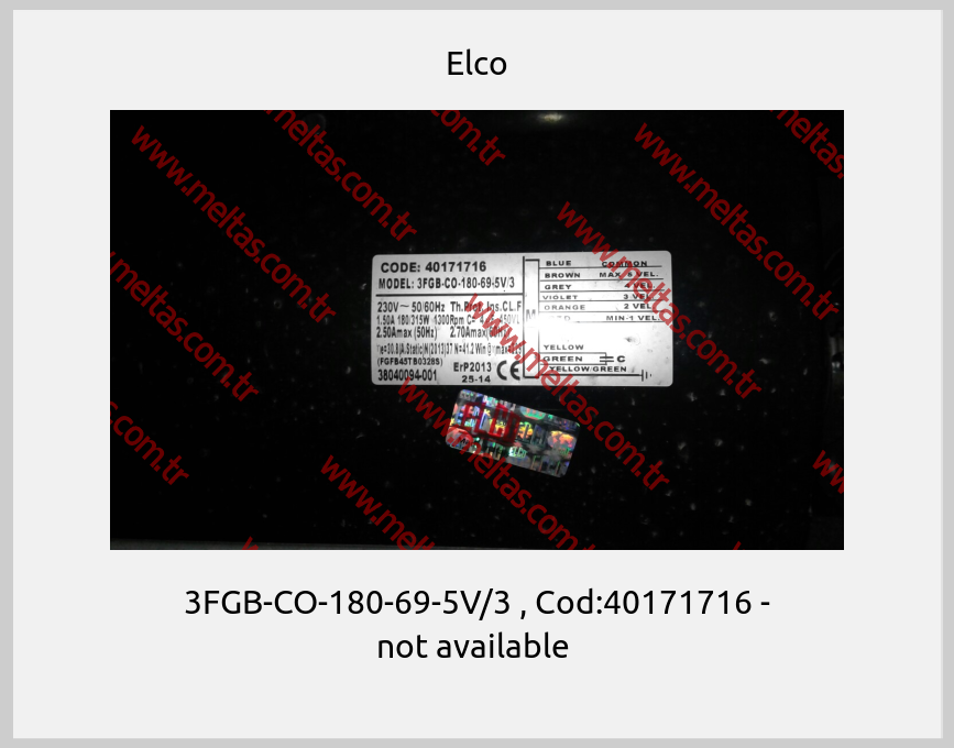 Elco - 3FGB-CO-180-69-5V/3 , Cod:40171716 - not available 