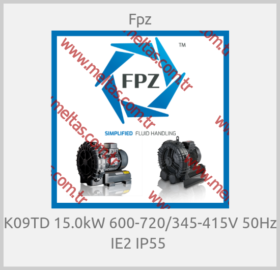 Fpz-K09TD 15.0kW 600-720/345-415V 50Hz IE2 IP55 