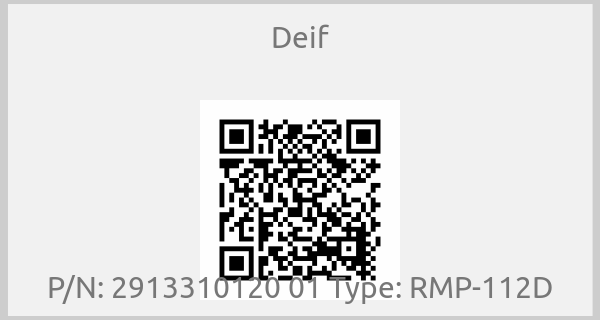 Deif - P/N: 2913310120 01 Type: RMP-112D