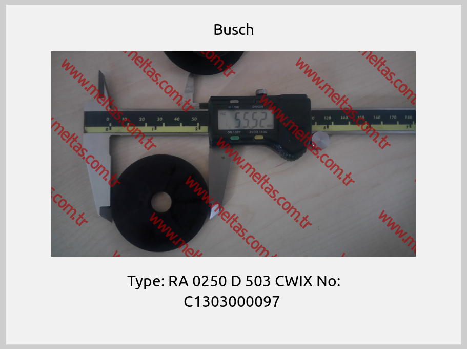 Busch - Type: RA 0250 D 503 CWIX No: C1303000097 