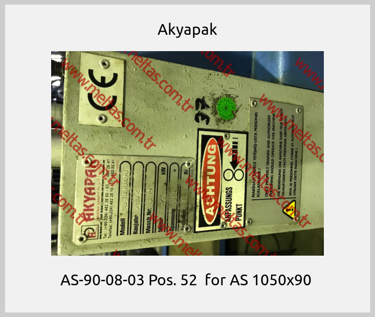 Akyapak-AS-90-08-03 Pos. 52  for AS 1050x90 