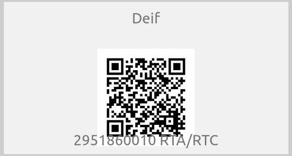 Deif - 2951860010 RTA/RTC
