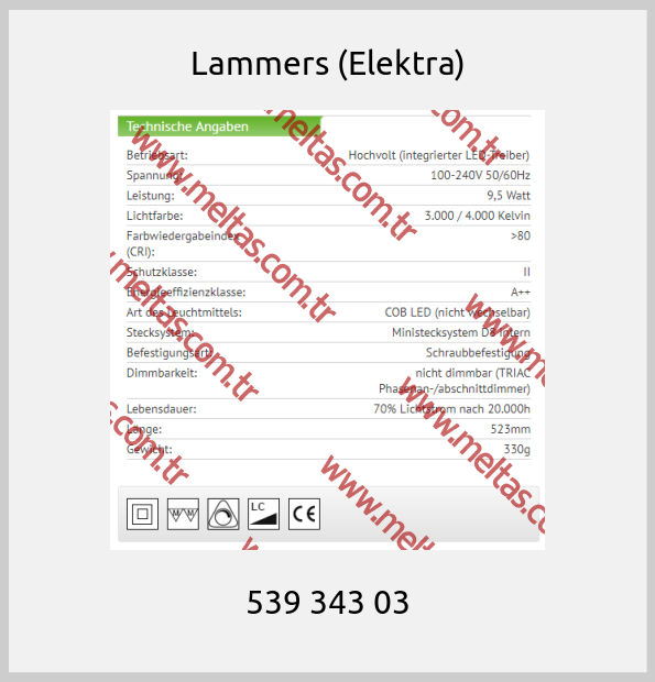 Lammers (Elektra) - 539 343 03