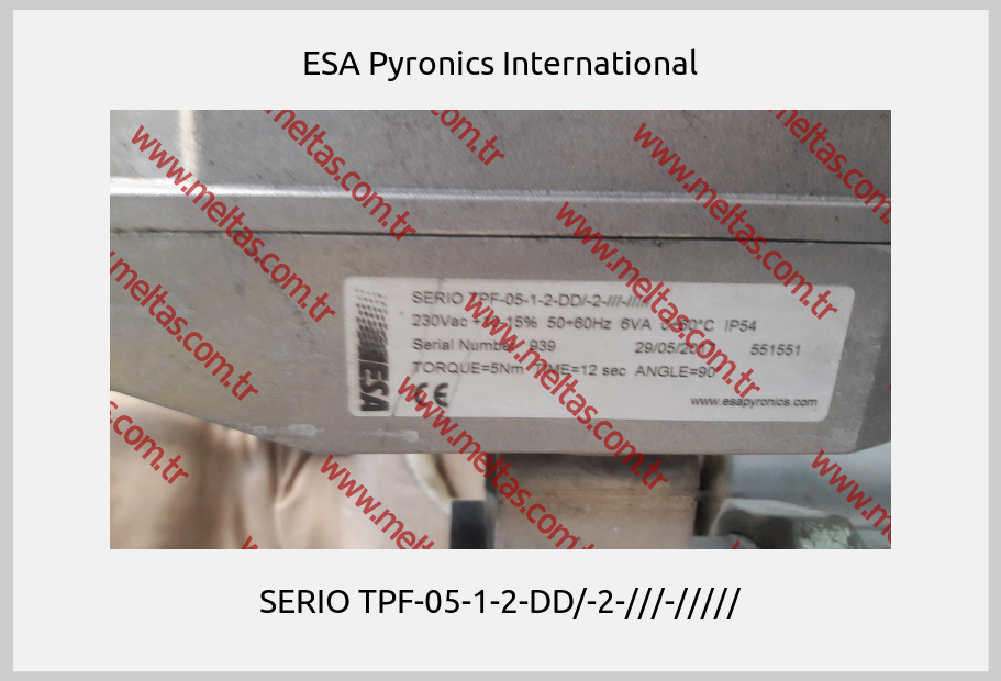 ESA Pyronics International - SERIO TPF-05-1-2-DD/-2-///-/////