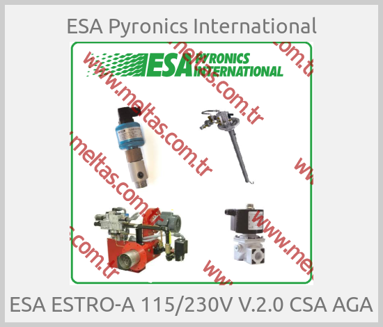 ESA Pyronics International - ESA ESTRO-A 115/230V V.2.0 CSA AGA