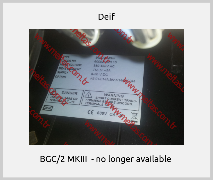 Deif-BGC/2 MKIII  - no longer available 