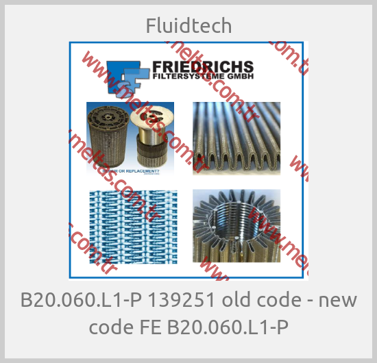 Fluidtech-B20.060.L1-P 139251 old code - new code FE B20.060.L1-P