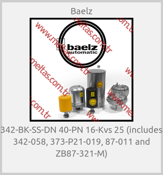 Baelz-342-BK-SS-DN 40-PN 16-Kvs 25 (includes 342-058, 373-P21-019, 87-011 and ZB87-321-M)