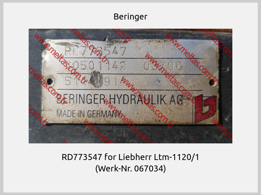 Beringer-RD773547 for Liebherr Ltm-1120/1 (Werk-Nr. 067034)