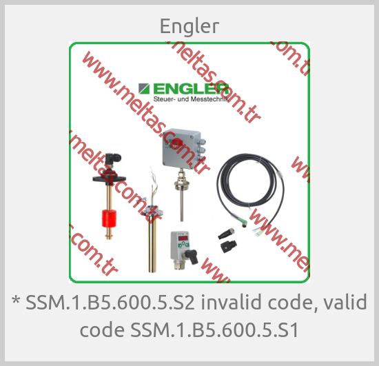 Engler - * SSM.1.B5.600.5.S2 invalid code, valid code SSM.1.B5.600.5.S1
