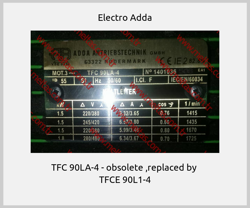 Electro Adda - TFC 90LA-4 - obsolete ,replaced by  TFCE 90L1-4