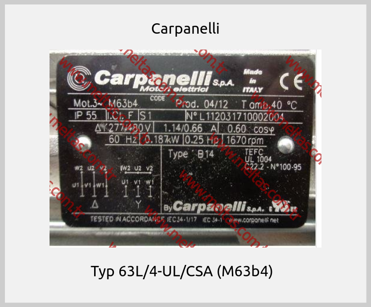 Carpanelli - Typ 63L/4-UL/CSA (M63b4)  