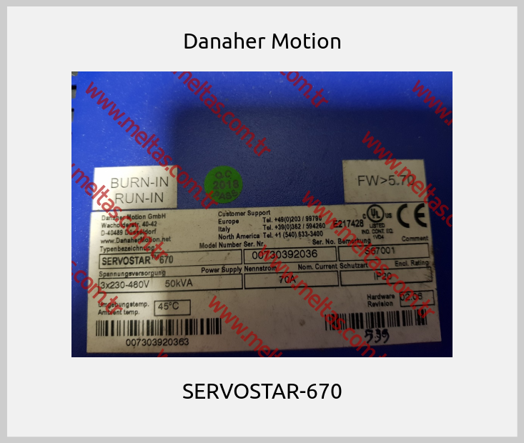 Danaher Motion - SERVOSTAR-670