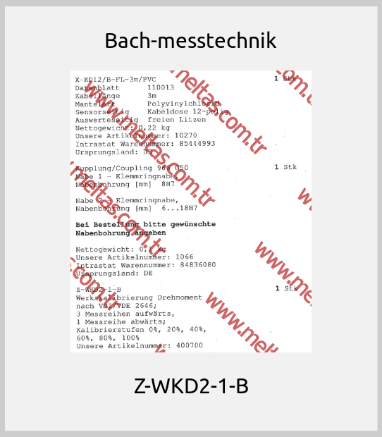 Bach-messtechnik - Z-WKD2-1-B