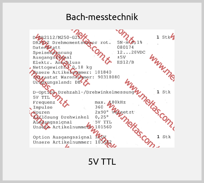 Bach-messtechnik - 5V TTL
