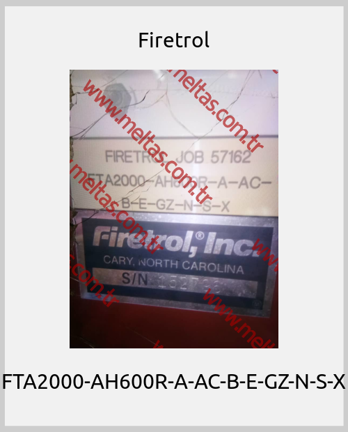 Firetrol - FTA2000-AH600R-A-AC-B-E-GZ-N-S-X