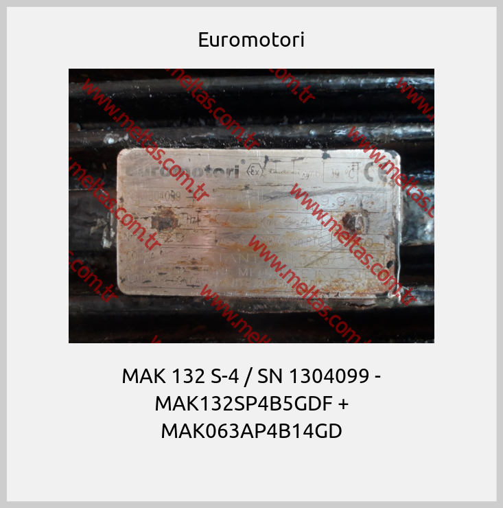 Euromotori - MAK 132 S-4 / SN 1304099 - MAK132SP4B5GDF + MAK063AP4B14GD