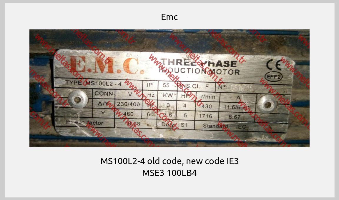 Emc - MS100L2-4 old code, new code IE3 MSE3 100LB4